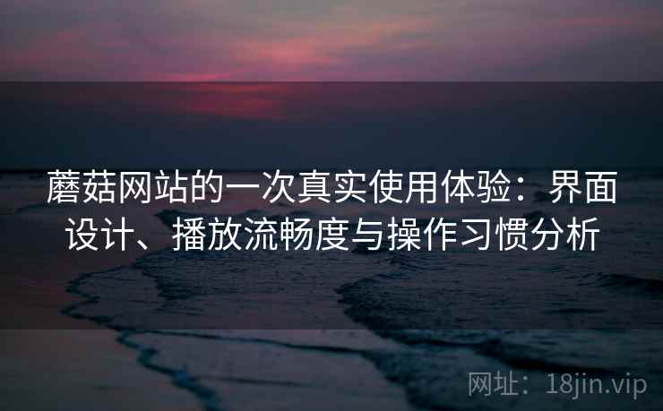 蘑菇网站的一次真实使用体验：界面设计、播放流畅度与操作习惯分析