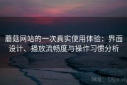 蘑菇网站的一次真实使用体验：界面设计、播放流畅度与操作习惯分析