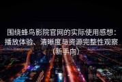 围绕蜂鸟影院官网的实际使用感想：播放体验、清晰度与资源完整性观察（新手向）