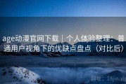 age动漫官网下载｜个人体验整理：普通用户视角下的优缺点盘点（对比后）