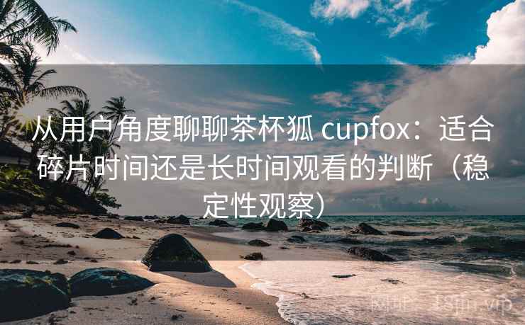 从用户角度聊聊茶杯狐 cupfox：适合碎片时间还是长时间观看的判断（稳定性观察）