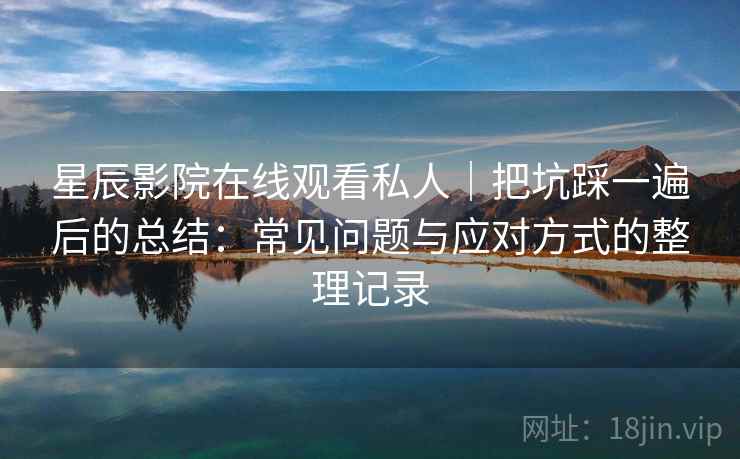 星辰影院在线观看私人｜把坑踩一遍后的总结：常见问题与应对方式的整理记录