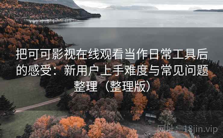 把可可影视在线观看当作日常工具后的感受：新用户上手难度与常见问题整理（整理版）