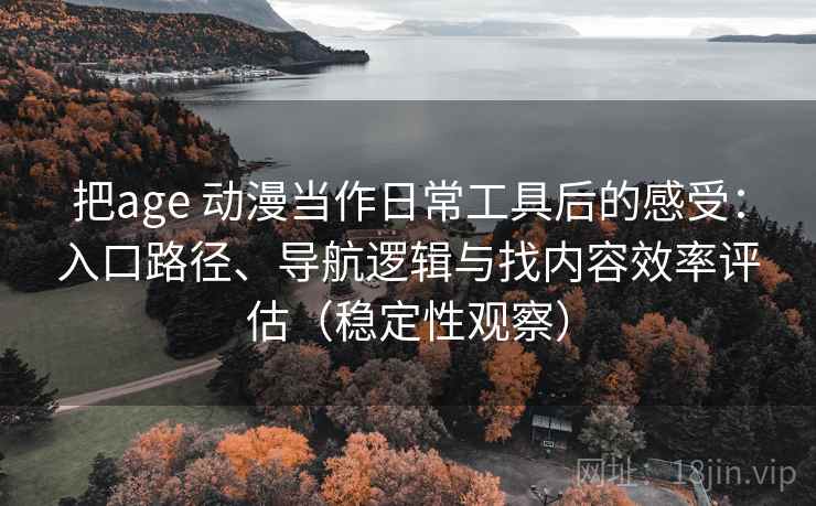 把age 动漫当作日常工具后的感受：入口路径、导航逻辑与找内容效率评估（稳定性观察）