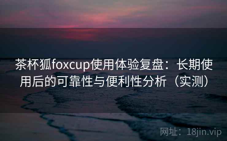茶杯狐foxcup使用体验复盘：长期使用后的可靠性与便利性分析（实测）